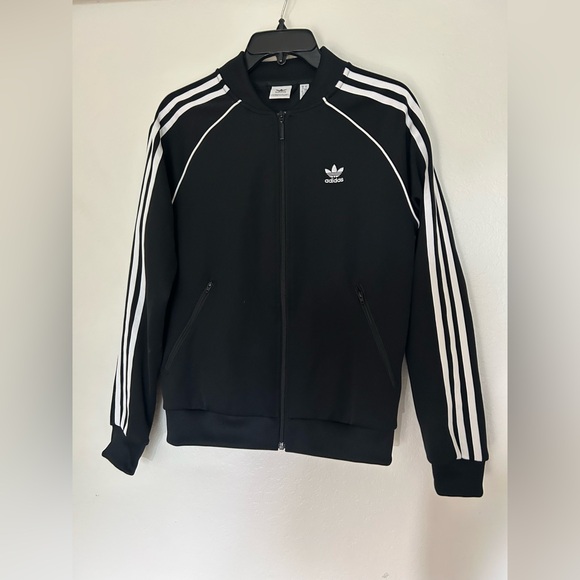 adidas Jackets & Blazers - Adidas Black Jacket with White Accents